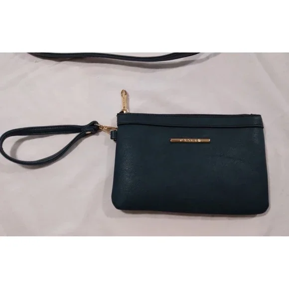 Dasein Handbag Large Satchel Shoulder Bag Purse with Matching Wristlet Teal - Picture 7 of 16